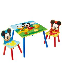 Tavolino e 2 Sedie in Legno Topolino Disney