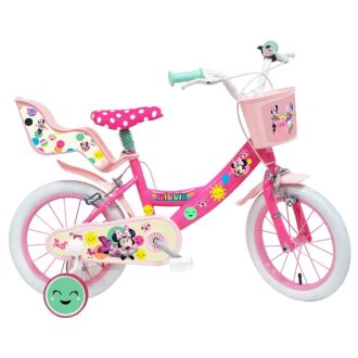 Disney Minnie Bicicletta 14 Pollici Bambina Fuxia con Paperina