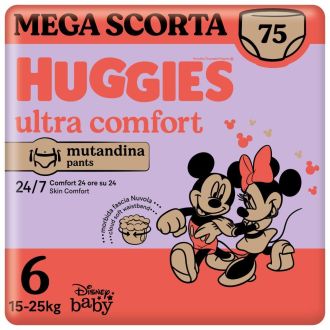 Huggies Ultra Comfort Mutandina Taglia 6 Mega Pack 84 Pannolini