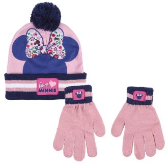 Set berretto con pon pon e guanti Minnie