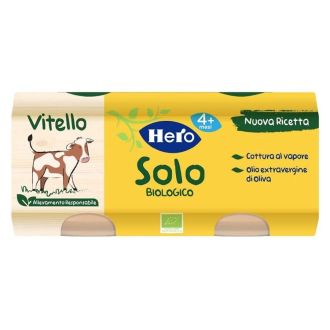 Hero Solo 100% Biologico Omogeneizzato Carne Vitello 2x80gr