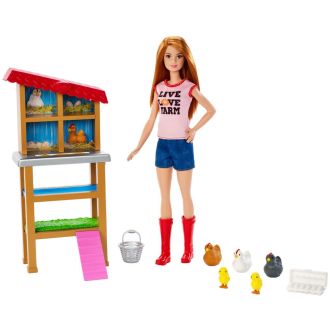 Barbie Playset con bambola Fattoria dei Polli