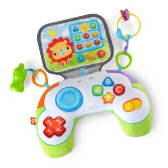 Fisher Price Cuscino Baby Gamer giocattolo sensoriale per giocare distesi sul pancino, dalla nascita in su