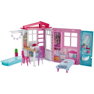 Barbie Casa Portatile con Piscina e Accessori