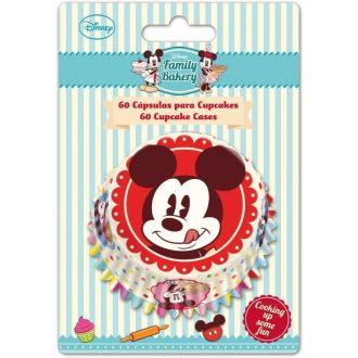 Set di 60 Pirottini per Cupcakes Mickey Mouse Family Disney Cake Design