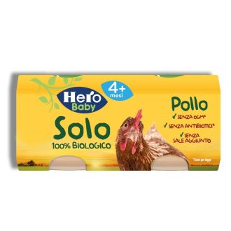 HERO Solo Omogeneizzato Carne Biologica Pollo 2x80gr