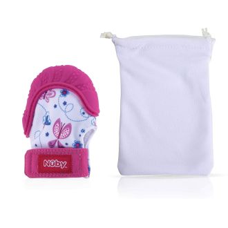 Nuby Guantino Massaggiagengive Happy Hands Rosa