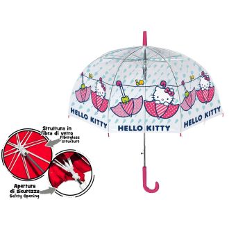 Ombrello Pioggia trasparente Hello Kitty