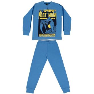 Pigiama Bambino Batman Azzurro Maniche Lunghe