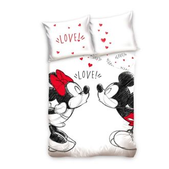 Mickey e Minnie Love Parure Copripiumino