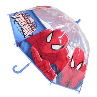 Ombrello pioggia spiderman trasparente