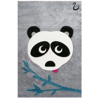 Tappeto Cameretta Panda Grigio 120x180cm